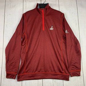 Washington DC Wizards NBA Large Adidas Red Pullover Sweatshirt Jacket New‎ Mens